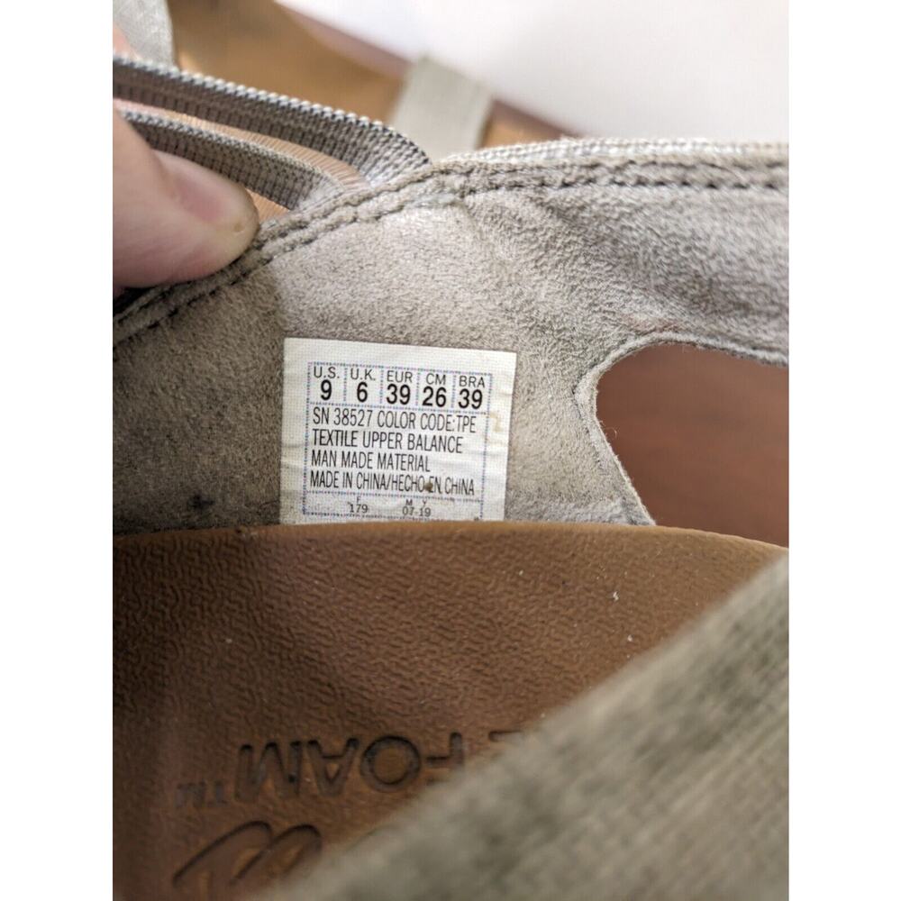 Skechers Women's Shoes Wedges Size 9 Open Toe Tan Gray - Picture 7 of 8